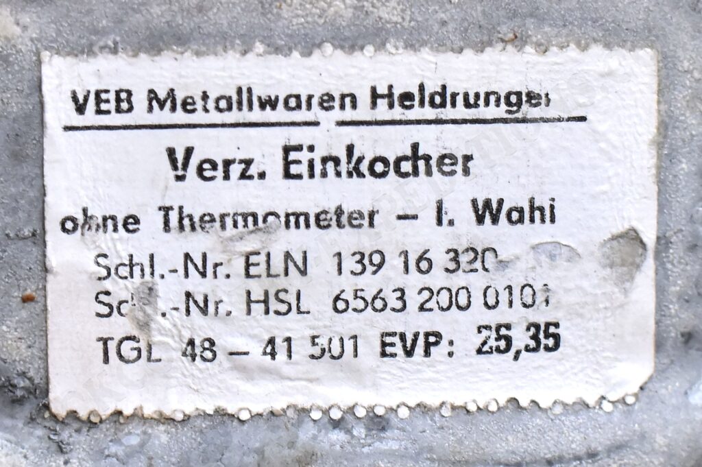 Einkochtopf verzinkt