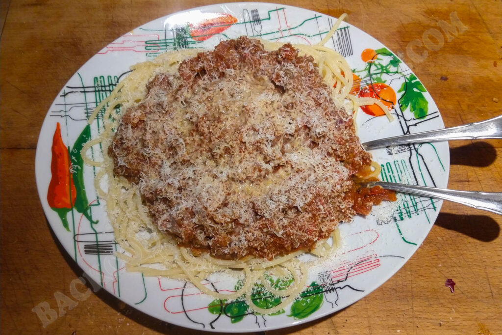 Spagetti Bolognese mit eigenem Tomatenmark