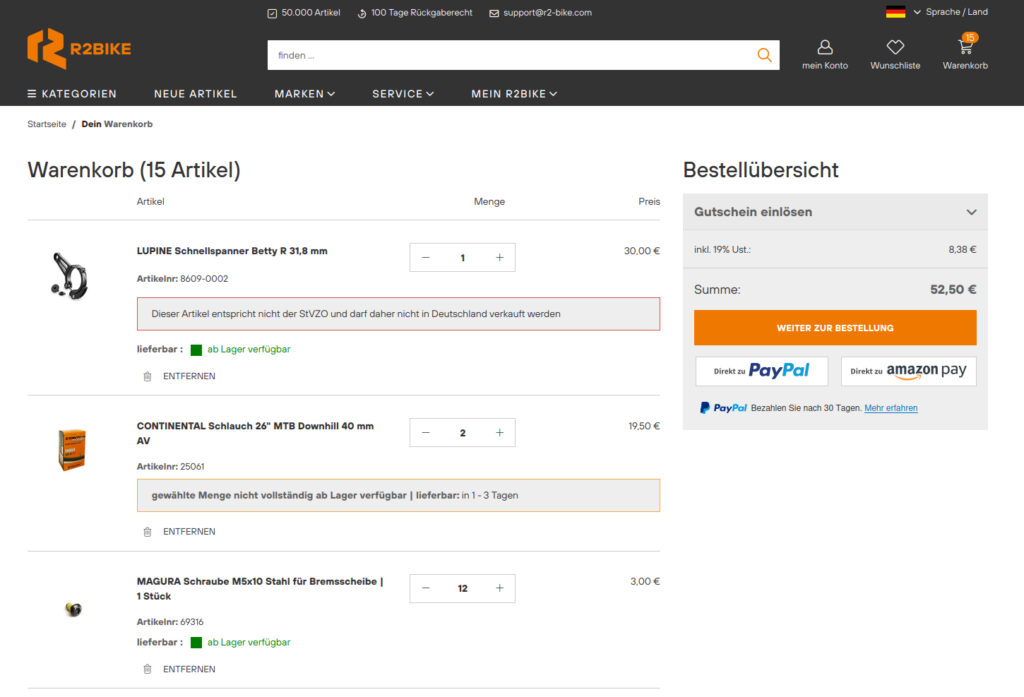 Lupine Schnellspanner r2bike