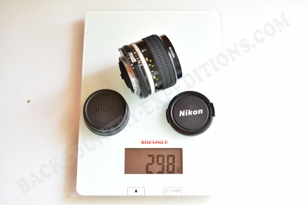 Nikon Ai-S Nikkor 35mm f2 Gewicht