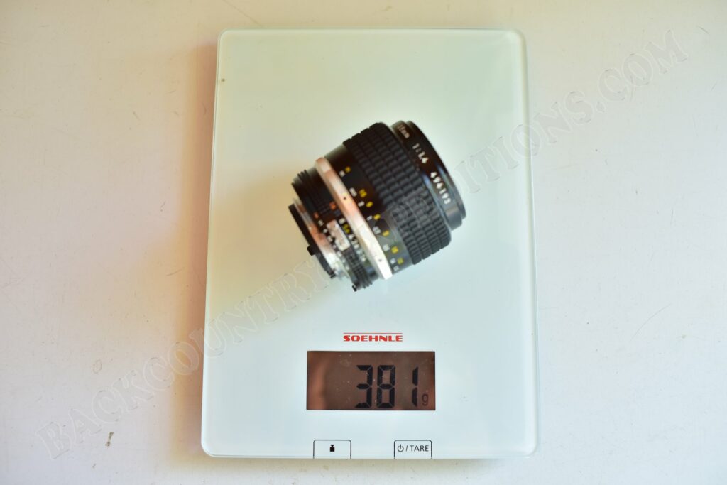 Nikon Ai-S Nikkor 35mm f1.4 Gewicht