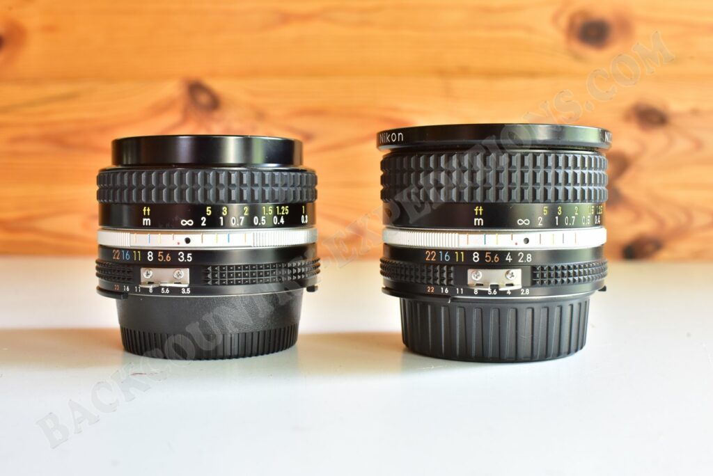 Nikon Ai-S Nikkor 20mm f3.5 vs. f2.8