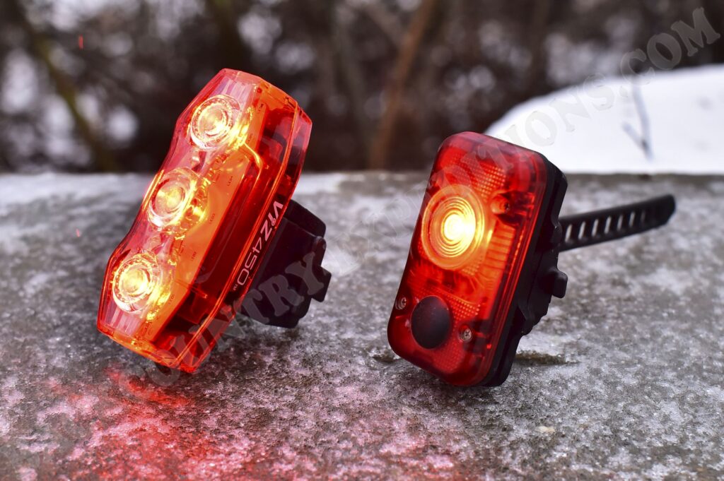 Cateye ViZ 450 vs. Lupine Rotlicht